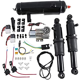 XFMT Rear Air Ride Suspension Kit W/Air Tank For Harley Touring Road King Street Electra Glide 1994-2020