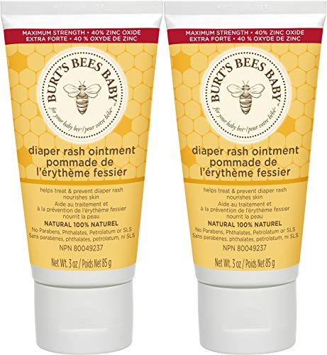 Burt's Bees Baby 100% Natural Origin Diaper Rash Ointment - 3 Ounce Tube - Pack of 2