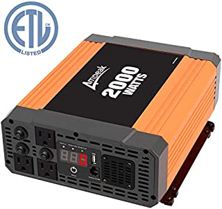 Ampeak 2000W Power Inverter 3 AC Outlets DC 12V to 110V AC Car Converter 2.1A USB Inverter