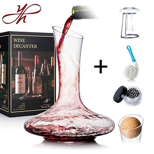 YouYah Wine Decanter with Drying Stand