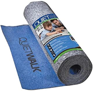 MP Global Products QuietWalk Laminate Flooring Underlayment with Attached Vapor Barrier Offering Superior Sound Reduction Compression Resistant and, Moisture Protection Covers 360 Sq. Ft, Blue