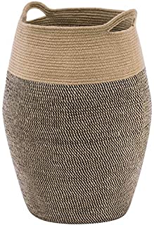 YOUDENOVA Tall Laundry Hamper Woven Jute Rope Extra Large Laundry Basket (99L) Modern Hamper for Laundry Closet, Bedroom, Bathroom and College Dorm