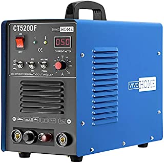 VIVOHOME 3 In 1 Multi-functional Plasma Cutter Cutting TIG STICK/MMA Non Touch Pilot Arc Welding Machine Dual Voltage 110/220V CT520DF Blue