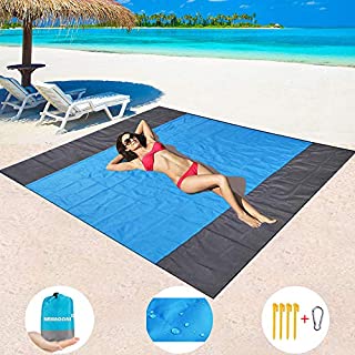 BMHNOONE Sand Free Beach Blanket, Oversize Sand Free Beach mat 82