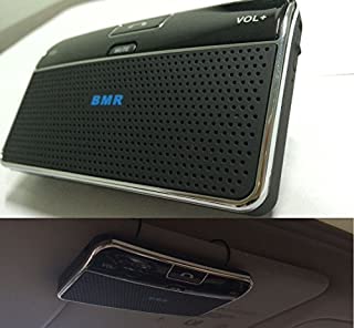 BMR Bluetooth Visor car Bluetooth Handsfree Two-Speaker Speakerphone Car kit for iPhone, Samsung, HTC and All Other Cellphones - 2 Speakers with Even Better Sound Quality Added Mute Function Key