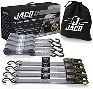 JACO Ratchet Tie Down Straps (4 Pack)