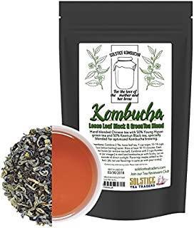 Kombucha Loose Leaf Black and Green Tea 50/50 Blend, 120 Servings, Keemun Black & China Young Hyson Green Tea for Brewing Kombucha (8-Ounces Total)