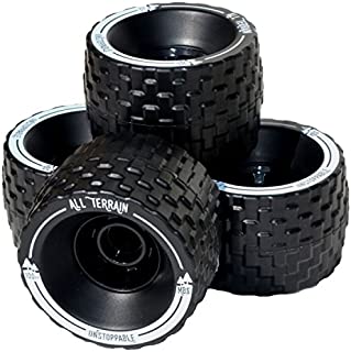 MBS 13401 - Black All-Terrain Longboard Wheels - 100mm X 65mm - Black