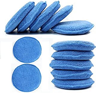 CarCarez Microfiber Foam Car Wax Applicator Pad for Hand Polish, Pack of 12