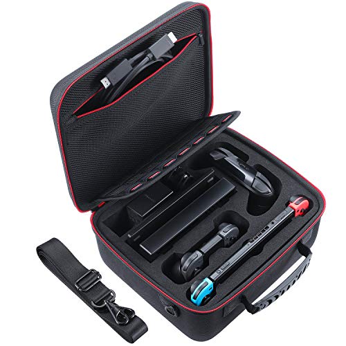 Zadii Hard Carrying Case Compatible with Nintendo Switch, Travel Case fit Switch Pro Controller