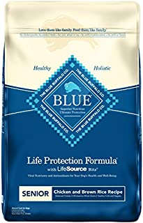 Blue Buffalo Life Protection Formula Senior Dog Food  Natural Dry Dog Food for Senior Dogs  Chicken & Brown Rice  30 lb. Bag (596022)