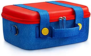 Travel Carrying Case Compatible With Nintendo Switch System,Cute and Deluxe,Protective Hard Shell Carry Bag for Mario Fans Console & Accessories