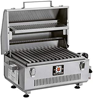 Solaire SOL-IR17MWR Marine Grade Portable Infrared Propane Gas Grill with Warming Rack, Stainless Steel