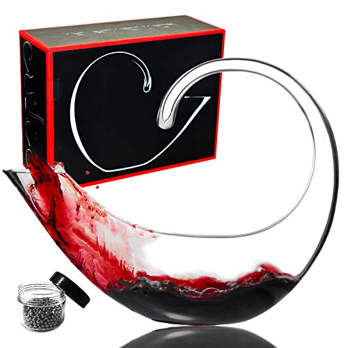 Le Sens Amazing Home Scorpion Wine Decanter 100% Hand Blown Lead-free Crystal Glass with Cleaning Beads, Red Wine Carafe, Easter Wine Gift, Wine Accessories