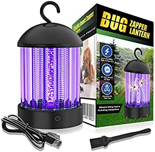 OKK Portable Electronic Indoor Insect Killer, Powerful Bug Zapper with 10 Hours Working Time and Mosquito Killer Safety 3-in-1 Light 360 Degree Outdoor Mosquito Trap for Home, Garden, CampingFishing