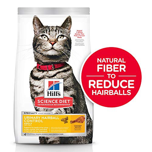 Hill's Science Diet Dry Cat Food, Adult, Urinary & Hairball Control, Chicken Recipe, 15.5 lb Bag