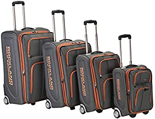 Rockland Polo Equipment Varsity Softside Upright Luggage Set