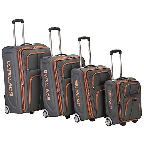 Rockland Polo Equipment Varsity Softside Upright Luggage Set