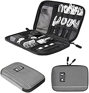 BAGSMART Electronic Organizer Travel Universal Cable Organizer Electronics Accessories Cases for Cable, Charger, Phone, USB, SD Card, Grey