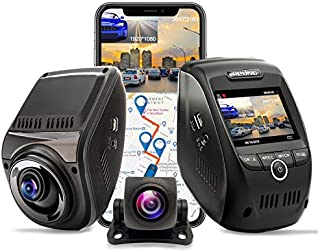 REXING V1P MAX 4K UHD Dual Channel Dash CAM, 3840X2160 Front+1080p Rear, WiFi GPS Car Dash Camera w/Night Vision, Supercapacitor,170 Degree Wide Angle, Loop Recording, G-Sensor, Parking Monitor