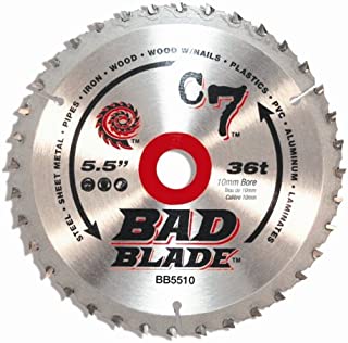 KwikTool USA BB5510 C7 Bad Blade 5-1/2-Inch 36 Tooth With 10mm Arbor