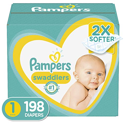 Diapers Newborn 198 Count - Pampers Swaddlers Disposable Baby Diapers