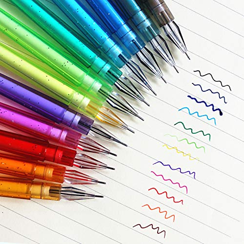 Happlee Fancy Pens 12 Color Journaling Pen Gel Pens Fine Point for Bullet Journal Creative Note Taking Fun Pen Set