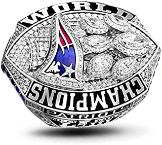 AJZYX New England Patriots 2018-2019 Super Bowl LIII Ring NFL Replica Championship Rings Size 10