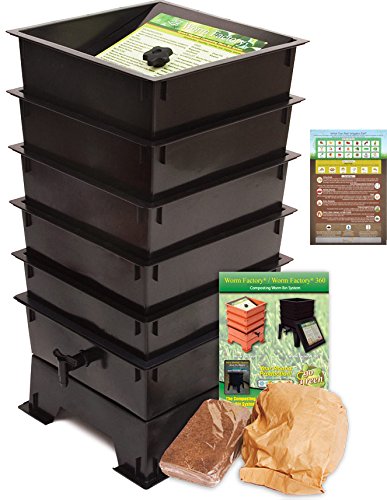 Worm Factory DS5BT 5-Tray Worm Composting Bin + Bonus