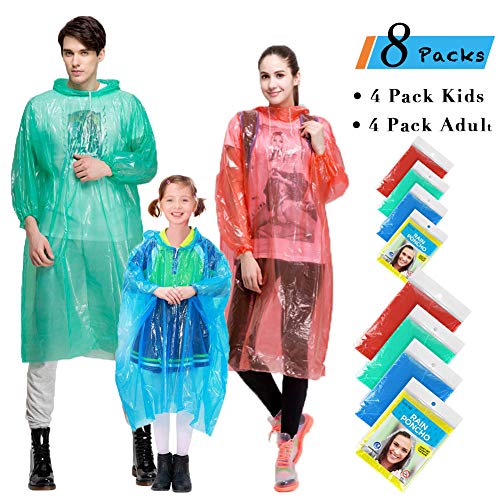 Rain Ponchos Family Pack, Farielyn-X