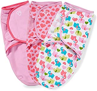 SwaddleMe Original Swaddle , Elephant Hearts Small (0-3 Months),Pack of 3