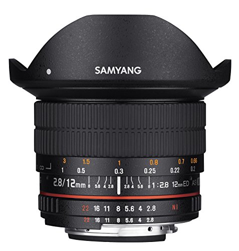 Samyang 12mm F2.8 Ultra Wide Fisheye Lens for Nikon DSLR Cameras - Full Frame Compatible