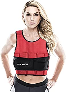 Bionic Body Adjustable 10-lb and 15-lb Weighted Vest with Removable Weights for Personalized Strength Training Home Gym and Cardio Exercise Workout, 15lb