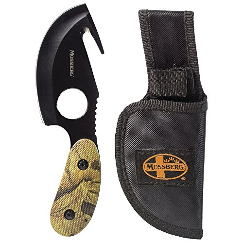 Mossberg Fixed Blade Knife, All in One Skinning Knife with Gut-Hook, for Hunters and Outdoors Enthusiasts