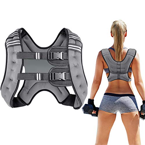 Prodigen Running Weight Vest for Men Women Kids 20 Lbs, Body Weight Vests for Training Workout, Jogging, Cardio, Walking Elite Adjustable Weighted Vest Workout Equipment-Gray,20lbs