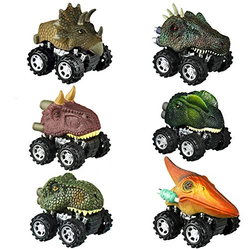 dmazing Toys for 3-6 Year Olds Kids, Pull Back Dinosaur Cars Toys for 4-6 Year Old Boy Easter Toys for 3-4 Year Olds Educational Kids Toys Birthday Easter Gifts for 3-6 Boys Girls Party Favors 6 Pack