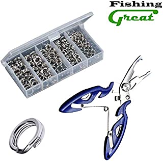 Greatfishing 200pcs High Strength Split Ring Lure Tackle Connector