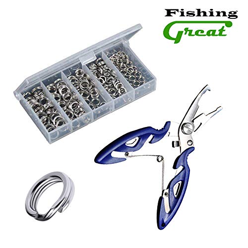 Greatfishing 200pcs High Strength Split Ring Lure Tackle Connector