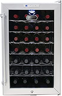 Whynter WC28S SNO 28 Bottle Wine Cooler, Platinum with Lock