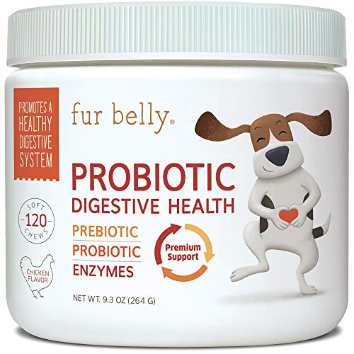 Probiotics for Dogs - Hot Spot Treatment for Dogs + Prebiotics - Dog Allergy Chews - Improves Digestion & Upset Stomach, Relieve Gas & Diarrhea, Dog Allergy Meds, 120 Dog Probiotics Chews