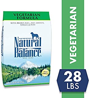 Natural Balance Vegetarian Formula Dry Dog Food, Brown Rice, Oat Groats, Barley & Peas, 28 Pounds, Vegan