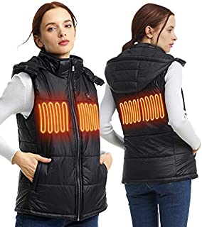 Heated Vest Golf Women Lightweight Windproof For Outdoor Sports Black 12-14