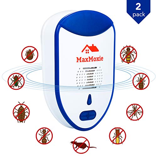 2020 Ultrasonic Pest Repeller Humane Mice Control Newest Electronic Insect Repellent Easiest Way to Reject Rodent Bed Bug Mosquito Fly Cockroach Spider Rat Defender Home Animal No Kill Plug in 2 Pack