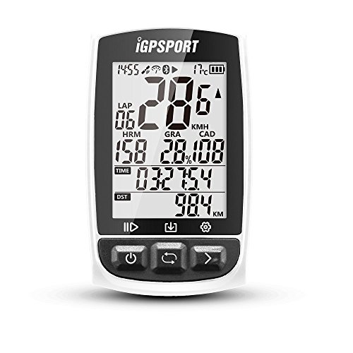 iGPSPORT GPS Bike Computer Big Screen with ANT+ Function iGS50E Wireless Cycle Computer Waterproof-White