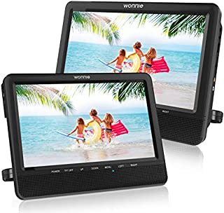 WONNIE 9.5 Car Dual Portable DVD Players, 1024x800 HD LCD TFT