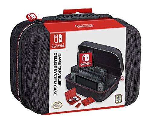 RDS Industries Nintendo Switch System Carrying Case  Protective Deluxe Travel System Case  Black Ballistic Nylon Exterior  Official Nintendo Licensed Product