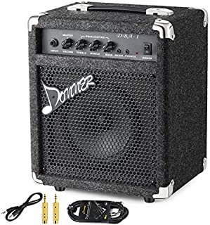 Donner 15W Bass Guitar Amplifier DBA-1 Electric Practice Bass Combo AMP with cable