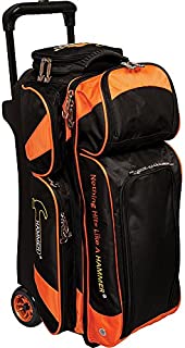 Hammer Premium Triple Roller Bowling Bag, Black/Orange