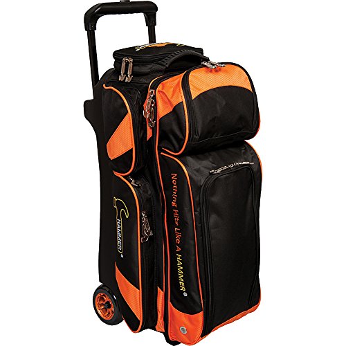 Hammer Premium Triple Roller Bowling Bag, Black/Orange