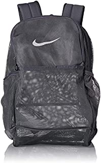 NIKE Brasilia Mesh Backpack 9.0, Flint Grey/Flint Grey/White, Misc